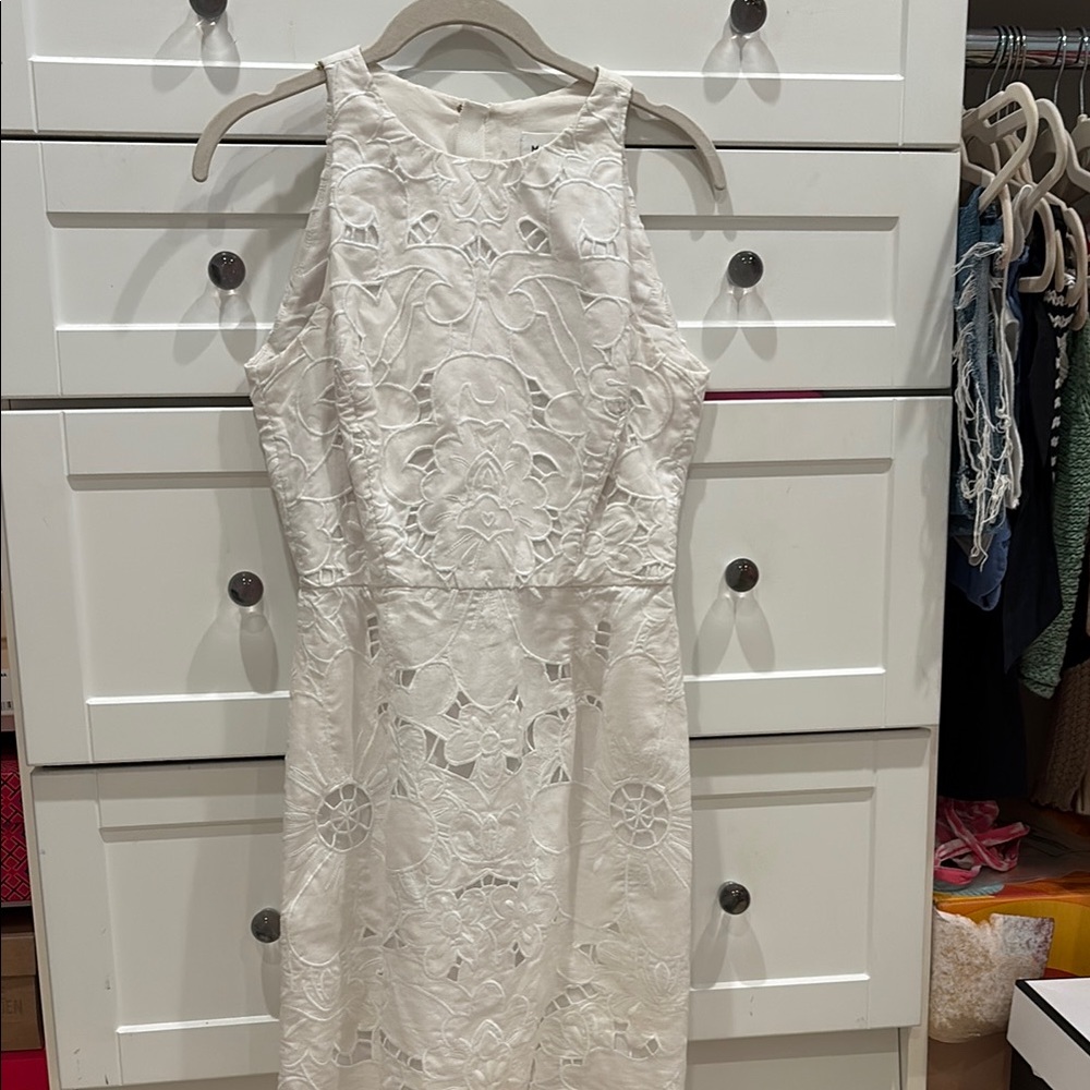 Milly white Sheath Halter Dress